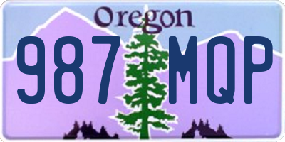 OR license plate 987MQP