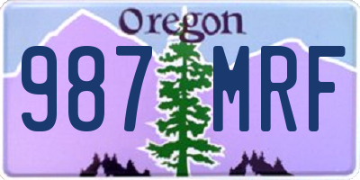 OR license plate 987MRF