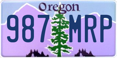 OR license plate 987MRP