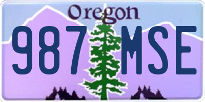 OR license plate 987MSE