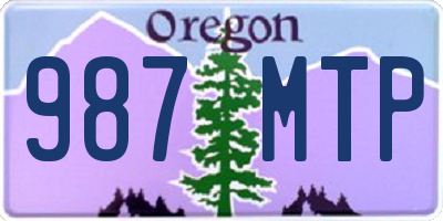 OR license plate 987MTP