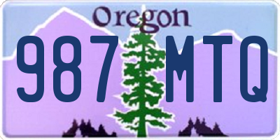 OR license plate 987MTQ