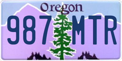 OR license plate 987MTR