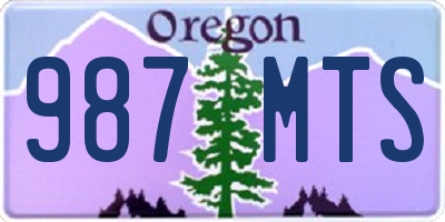 OR license plate 987MTS