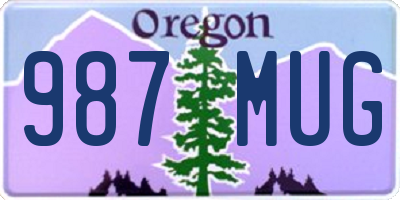 OR license plate 987MUG