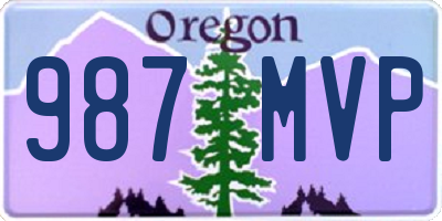 OR license plate 987MVP