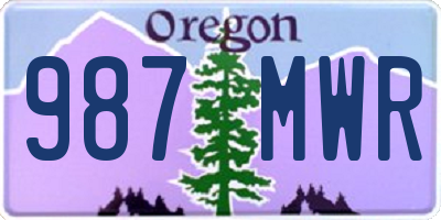 OR license plate 987MWR