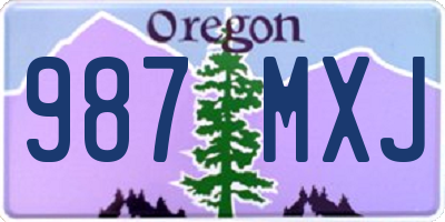 OR license plate 987MXJ