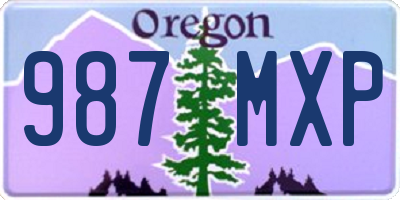 OR license plate 987MXP