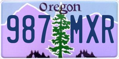 OR license plate 987MXR