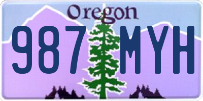 OR license plate 987MYH