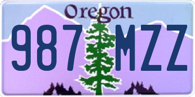 OR license plate 987MZZ
