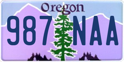 OR license plate 987NAA