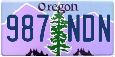 OR license plate 987NDN