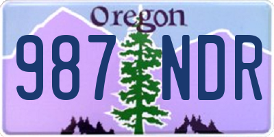 OR license plate 987NDR