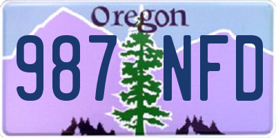 OR license plate 987NFD