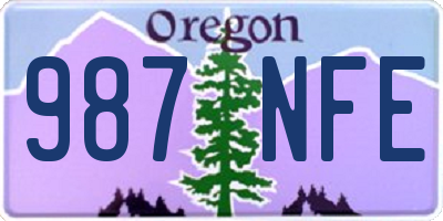 OR license plate 987NFE