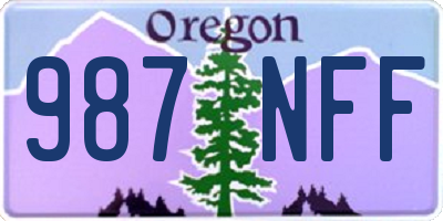 OR license plate 987NFF