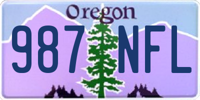 OR license plate 987NFL