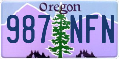OR license plate 987NFN