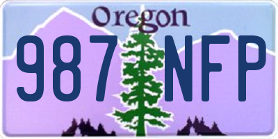 OR license plate 987NFP