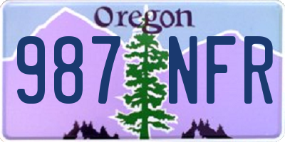 OR license plate 987NFR