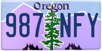 OR license plate 987NFY