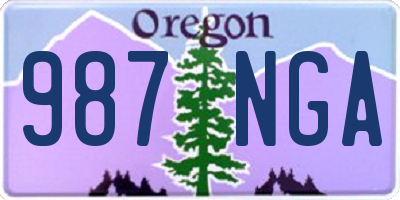 OR license plate 987NGA