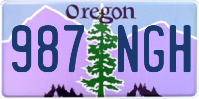 OR license plate 987NGH