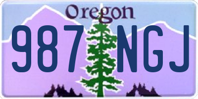 OR license plate 987NGJ