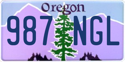 OR license plate 987NGL