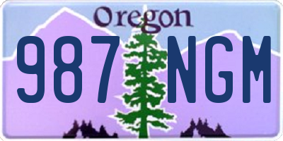 OR license plate 987NGM