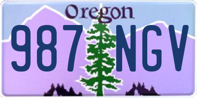 OR license plate 987NGV