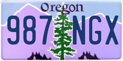 OR license plate 987NGX