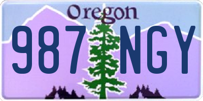 OR license plate 987NGY