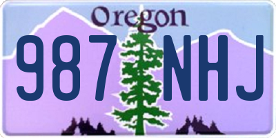 OR license plate 987NHJ