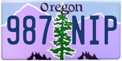 OR license plate 987NIP