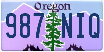 OR license plate 987NIQ