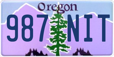 OR license plate 987NIT