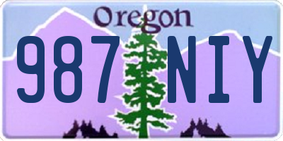 OR license plate 987NIY