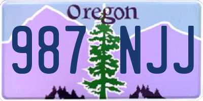 OR license plate 987NJJ