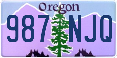 OR license plate 987NJQ
