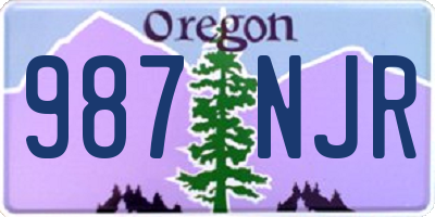 OR license plate 987NJR