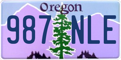 OR license plate 987NLE