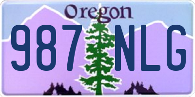 OR license plate 987NLG