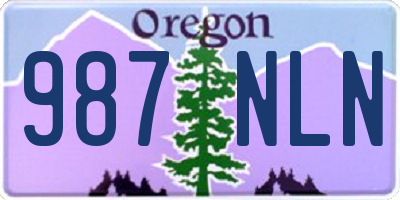 OR license plate 987NLN