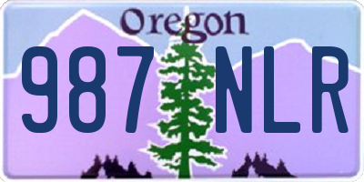 OR license plate 987NLR