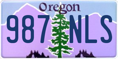 OR license plate 987NLS