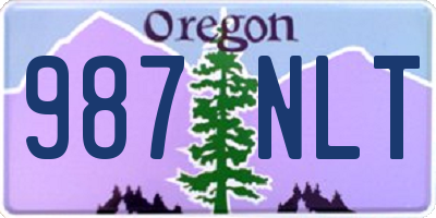 OR license plate 987NLT