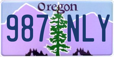 OR license plate 987NLY